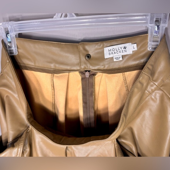 MOLLY BRACKEN Midi Faux Leather Skirt - Picture 4 of 8